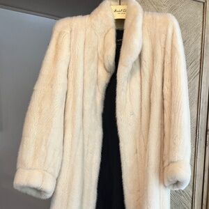 White Mink Fur Coat